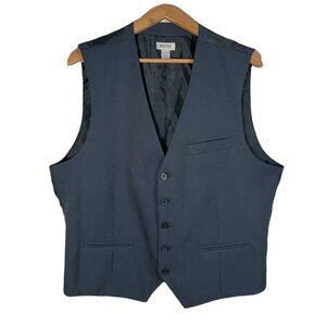 Kenneth Cole Reaction Men's Grey Pinstriped Suit Vest Size XL